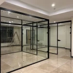 پارتیشن تک جداره به همراه استیکر و لوگو شرکت