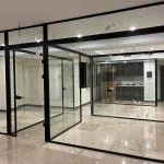 پارتیشن تک جداره به همراه استیکر و لوگو شرکت