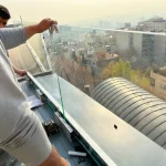 جان پناه شیشه‌ای پایه کامپوننت پروژه جمشیدیه