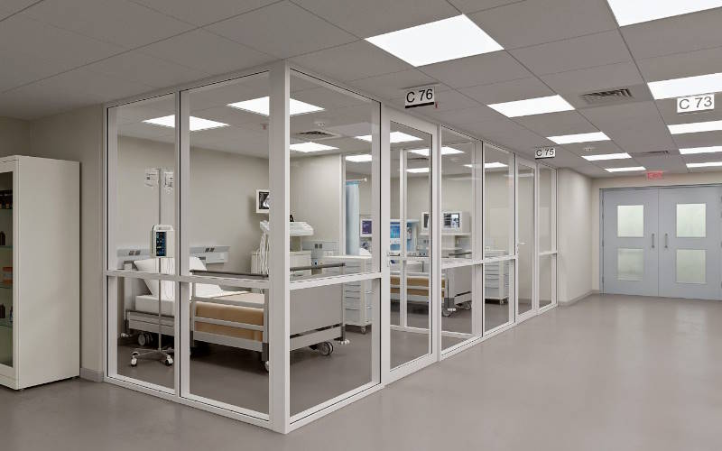 ایده اجرای پارتیشن شیشه ای مطب پزشک