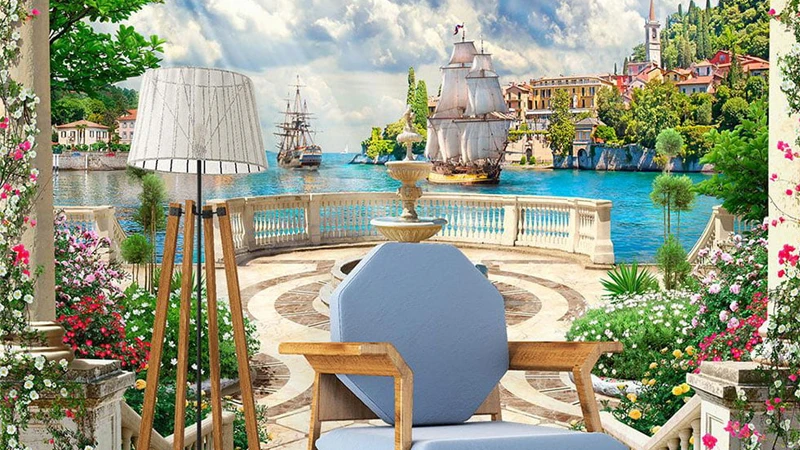 استفاده ازنقاشی دیواری هنری درتراس