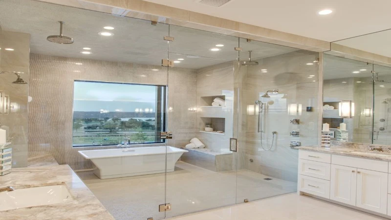 ایده های جدید برای اجرای حمام شیشه ای