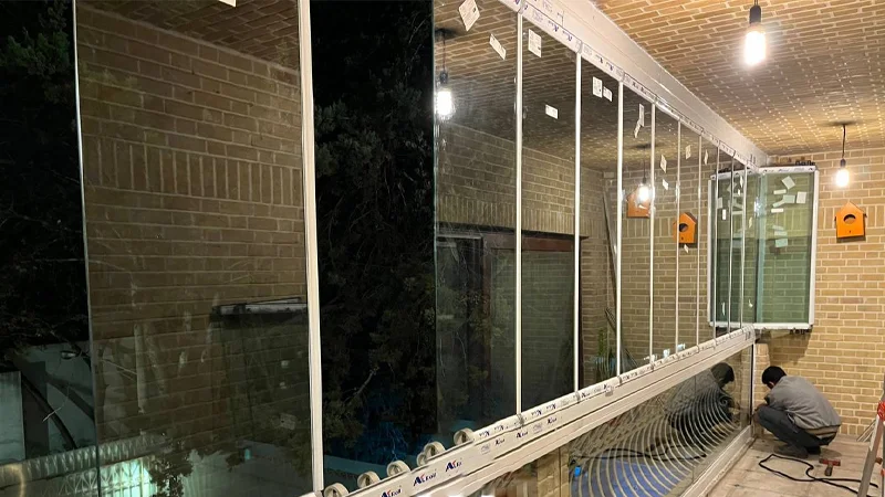 تراس شیشه ای با شیشه سکوریت