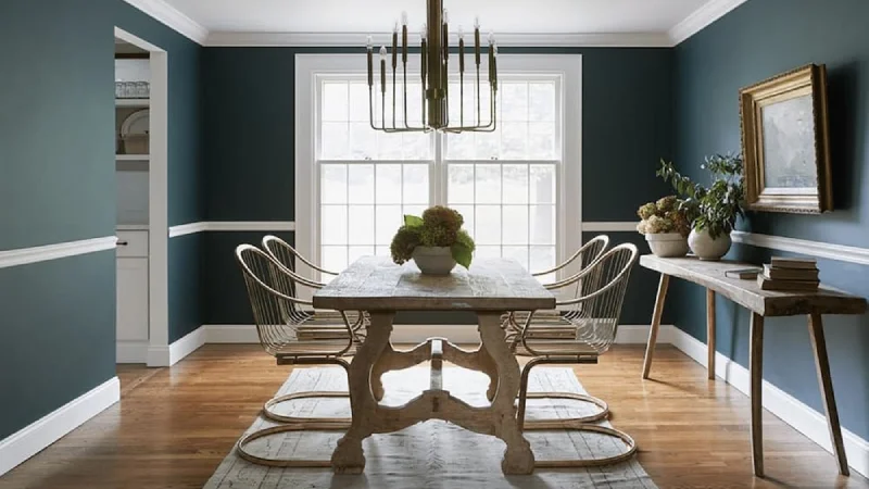 چیدمان میز ناهار خوری با استفاده از دیوارها