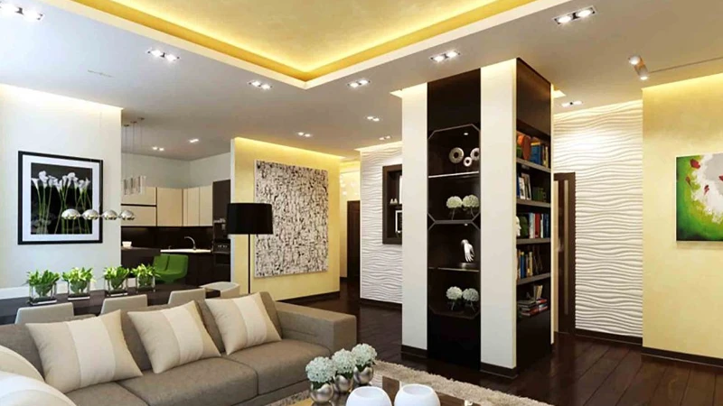 تزیین ستون وسط پذیرایی