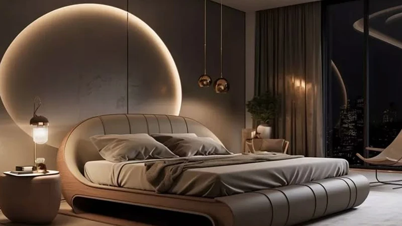 رنگ قهوه ای در اتاق خواب