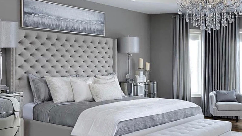 تاثیر رنگ نقره ای در دکوراسیون اتاق خواب
