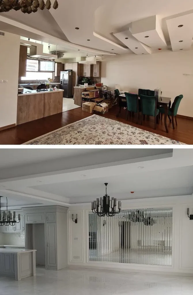 نمونه کارهای بازسازی خانه توسط شرکت معمار فراز